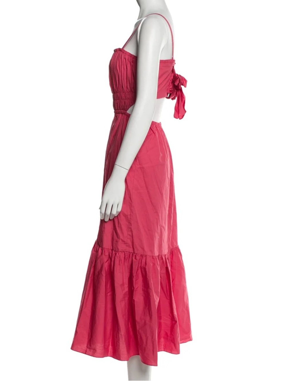 INTERMIX $328 • 17” PTP • Cynthia Cotton Smocked Midi Dress NEW/ TAGS - Picture 4 of 6